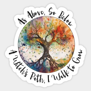 Tree of Life As Above So Below Witchy Design Sticker